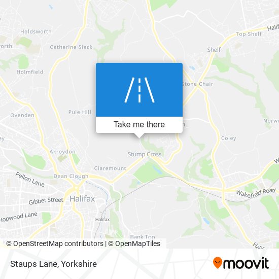 Staups Lane map