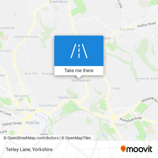 Tetley Lane map