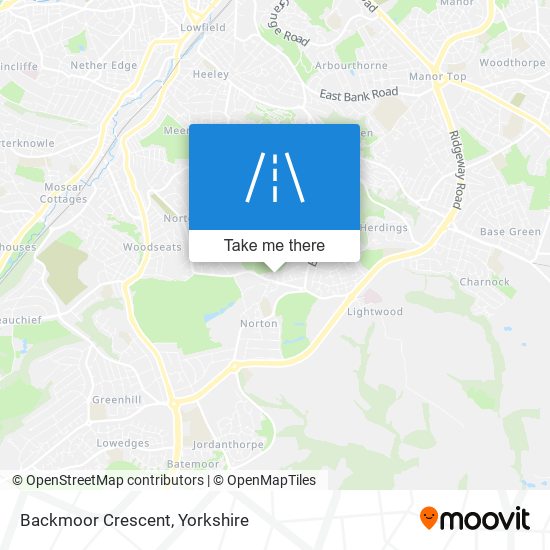 Backmoor Crescent map