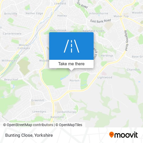Bunting Close map