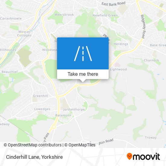 Cinderhill Lane map