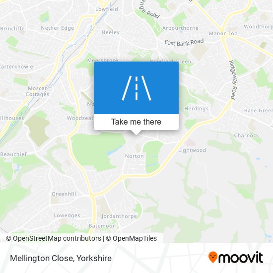 Mellington Close map