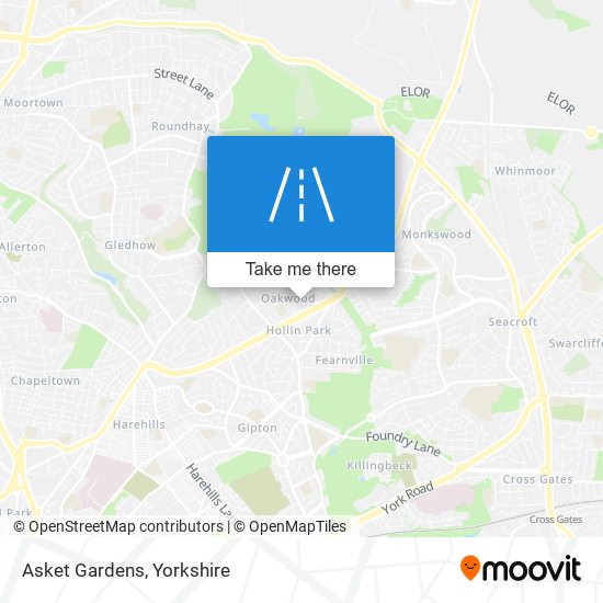 Asket Gardens map