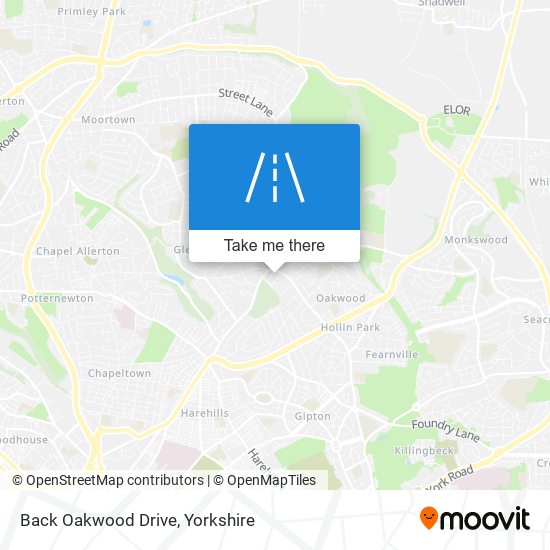 Back Oakwood Drive map