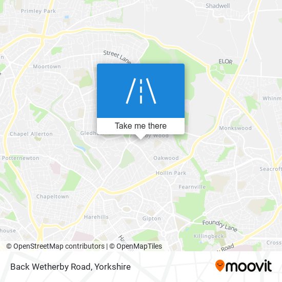 Back Wetherby Road map