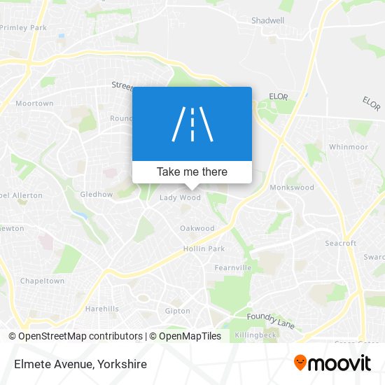 Elmete Avenue map