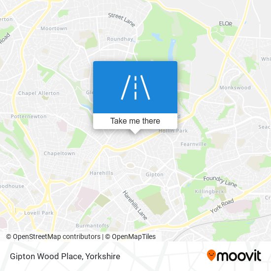 Gipton Wood Place map
