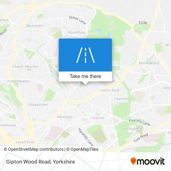 Gipton Wood Road map