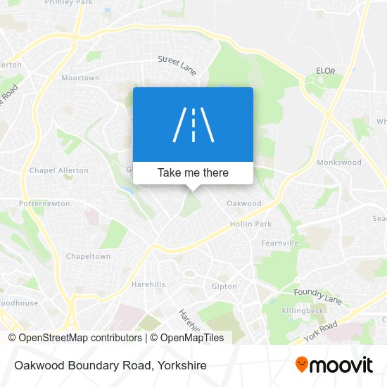 Oakwood Boundary Road map