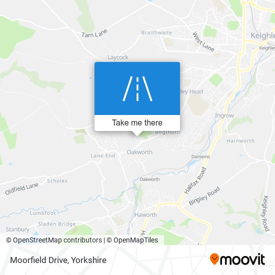 Moorfield Drive map
