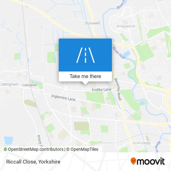 Riccall Close map