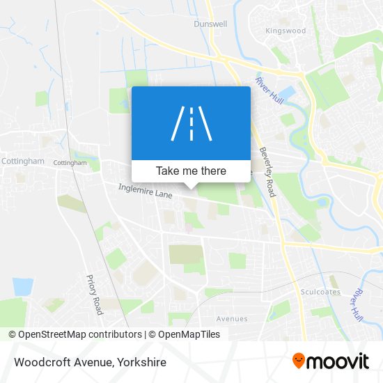 Woodcroft Avenue map