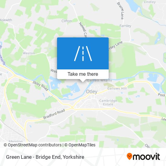 Green Lane - Bridge End map