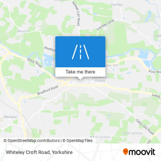 Whiteley Croft Road map