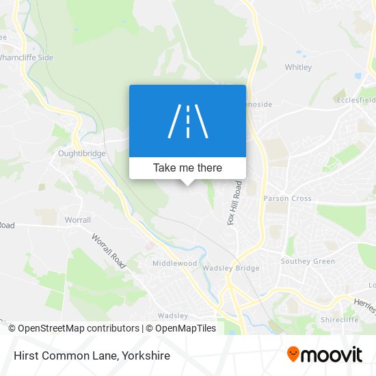 Hirst Common Lane map