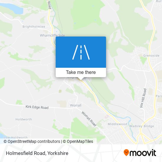 Holmesfield Road map