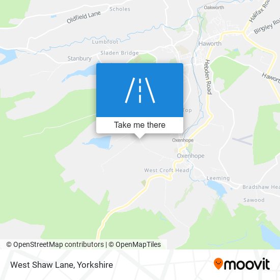 West Shaw Lane map