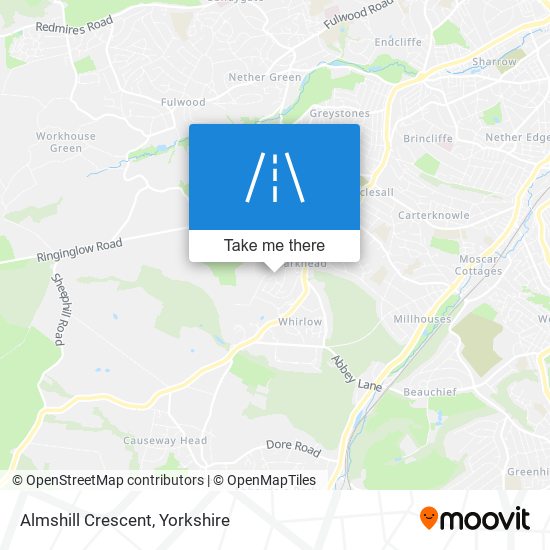 Almshill Crescent map