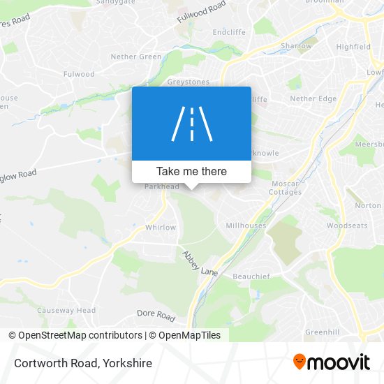 Cortworth Road map