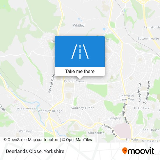 Deerlands Close map