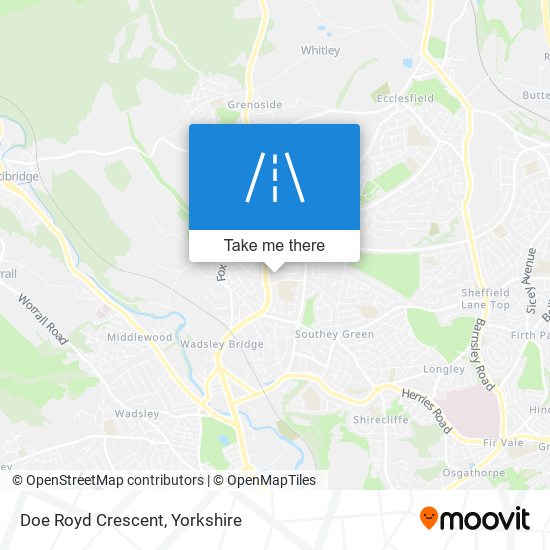 Doe Royd Crescent map