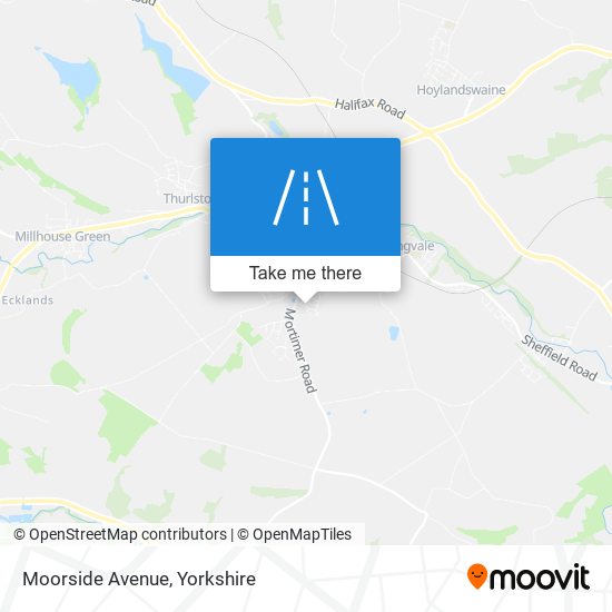 Moorside Avenue map