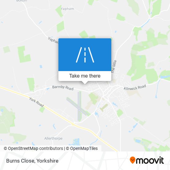 Burns Close map