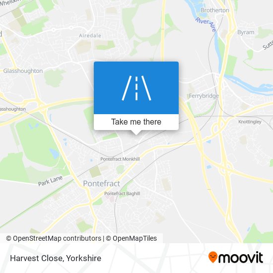 Harvest Close map