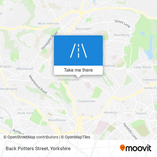 Back Potters Street map
