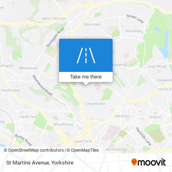 St Martins Avenue map