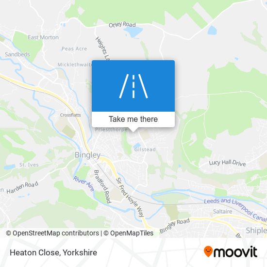 Heaton Close map
