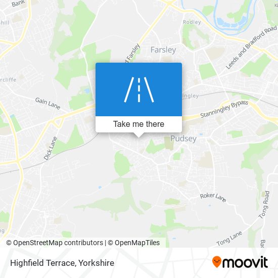 Highfield Terrace map