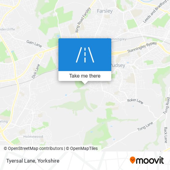Tyersal Lane map