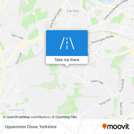 Uppermoor Close map