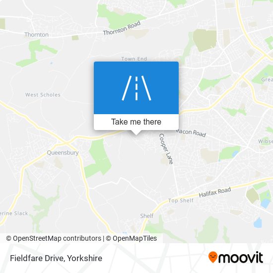 Fieldfare Drive map