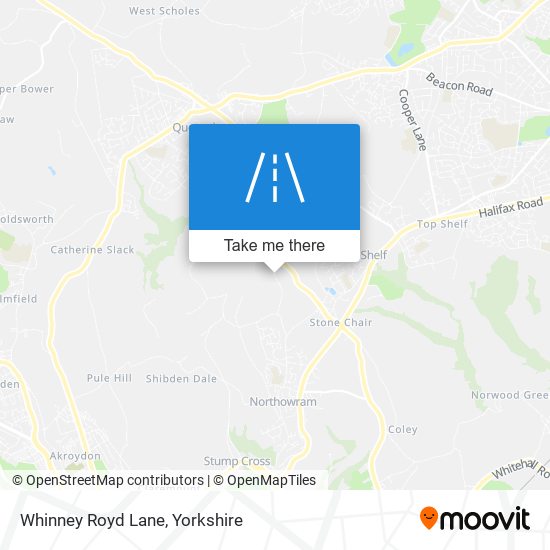 Whinney Royd Lane map