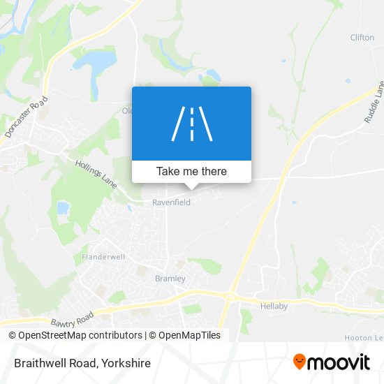 Braithwell Road map