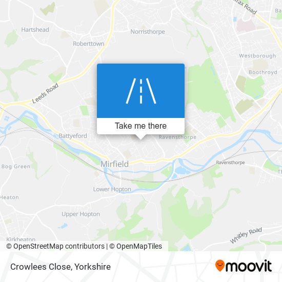 Crowlees Close map