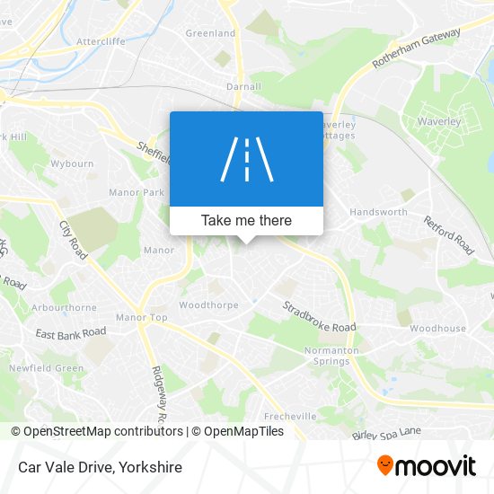 Car Vale Drive map