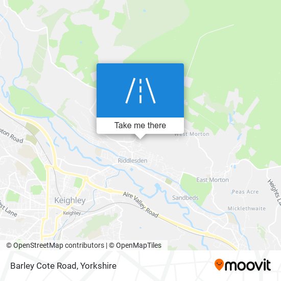 Barley Cote Road map