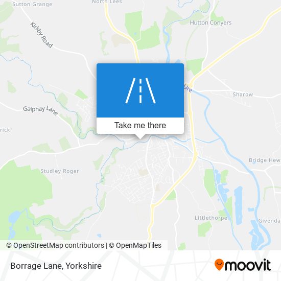 Borrage Lane map
