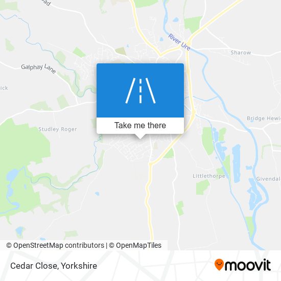 Cedar Close map