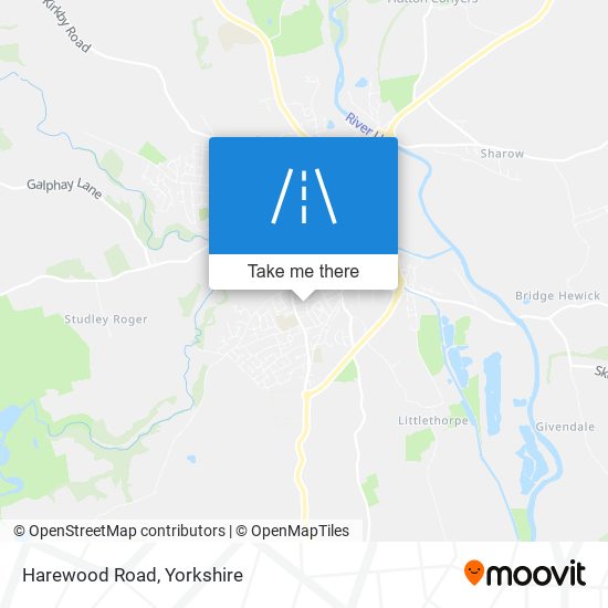 Harewood Road map