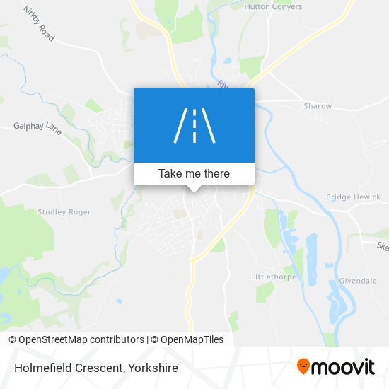 Holmefield Crescent map