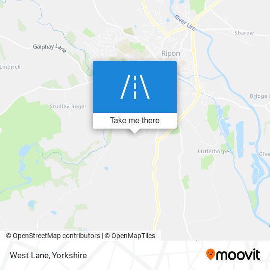 West Lane map