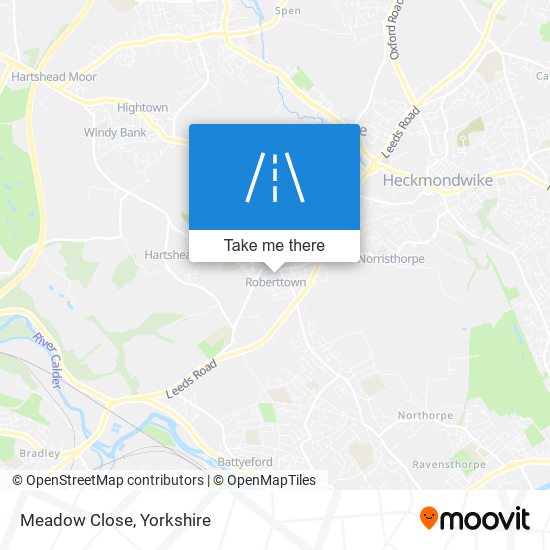 Meadow Close map