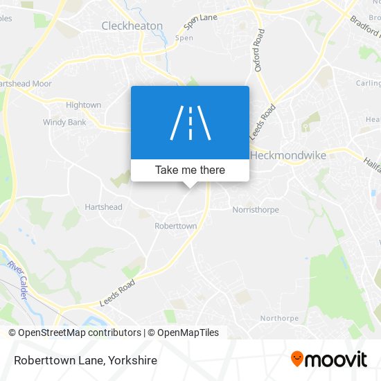 Roberttown Lane map