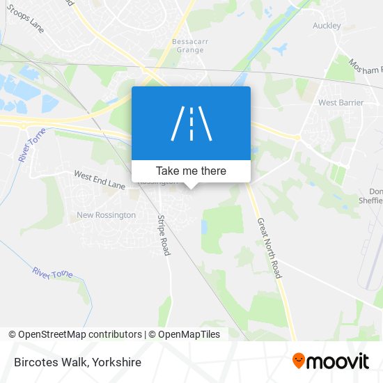 Bircotes Walk map