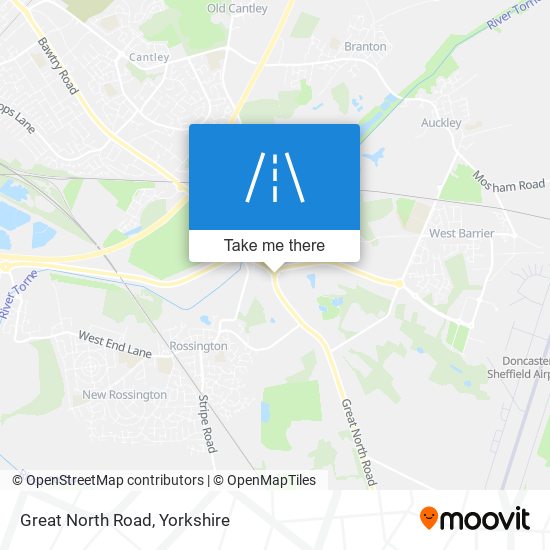 Great North Road map