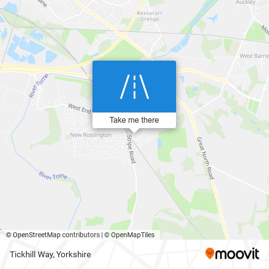 Tickhill Way map